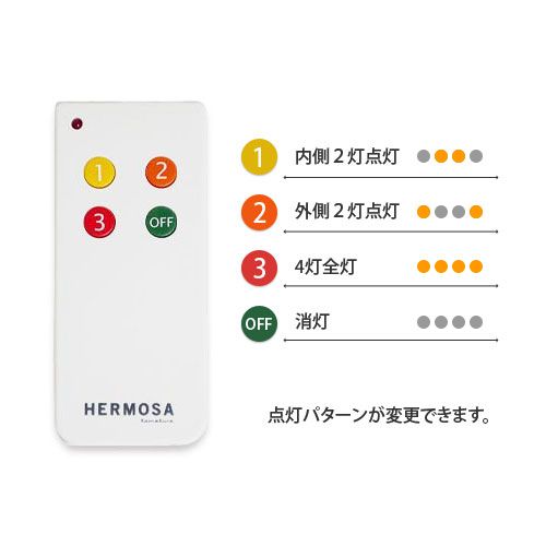 インダストリアル ハモサ製シーリングライトSL-001(BK) HM-0130E-BK HERMOSA-STUDIO4BULBLAMP SL-001 R01 機能説明画像01
