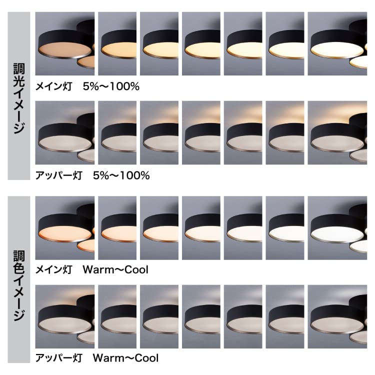ブラック+シャンパンゴールド 8畳 アートワークスタジオ製シーリングライトAW-0579E(BK/CGD) AW-0190E-BK artworkstudio AW-0579-0580 F01 機能説明画像01