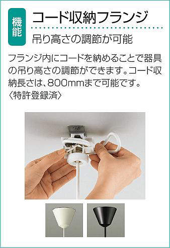 鉄錆色塗装 ダイコー製ペンダントライト DPN-38179Y DA-0900W-BZ DAIKO flange w02 機能説明画像01