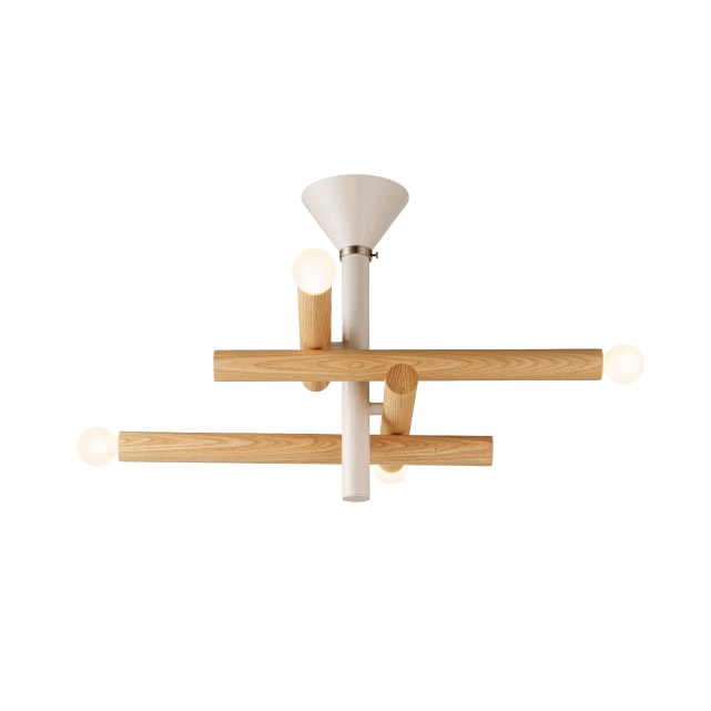 ナチュラル ４灯 インターフォルム製シーリングライト メイン型番 関連商品 メインイメージ01