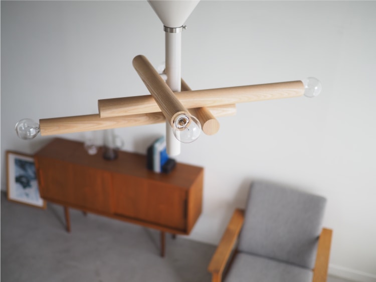 ブラウン ４灯 インターフォルム製シーリングライト LT-4590BN IF-1270E-BR