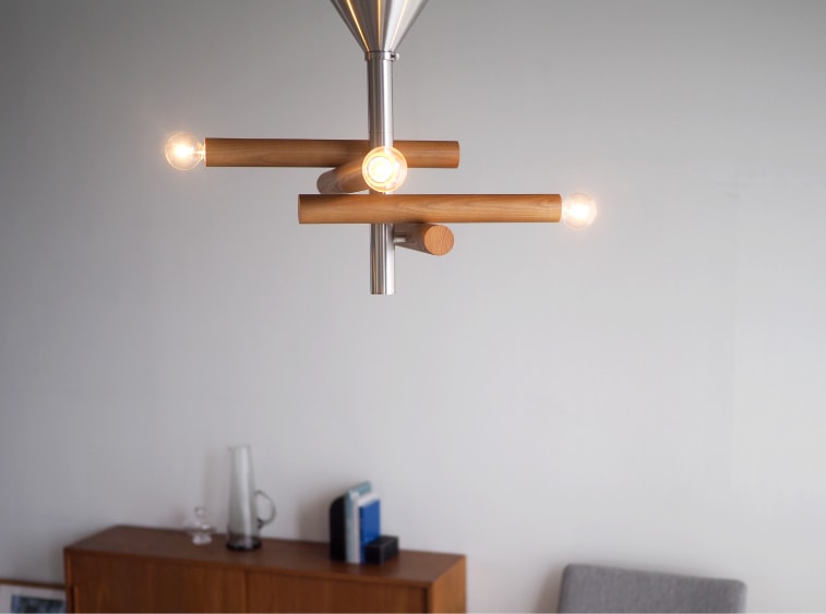 ブラウン ４灯 インターフォルム製シーリングライト LT-4590BN IF-1270E-BR