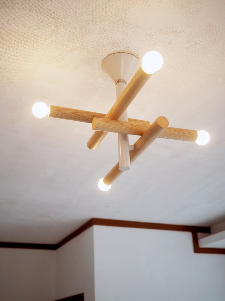 ブラウン ４灯 インターフォルム製シーリングライト LT-4590BN IF-1270E-BR