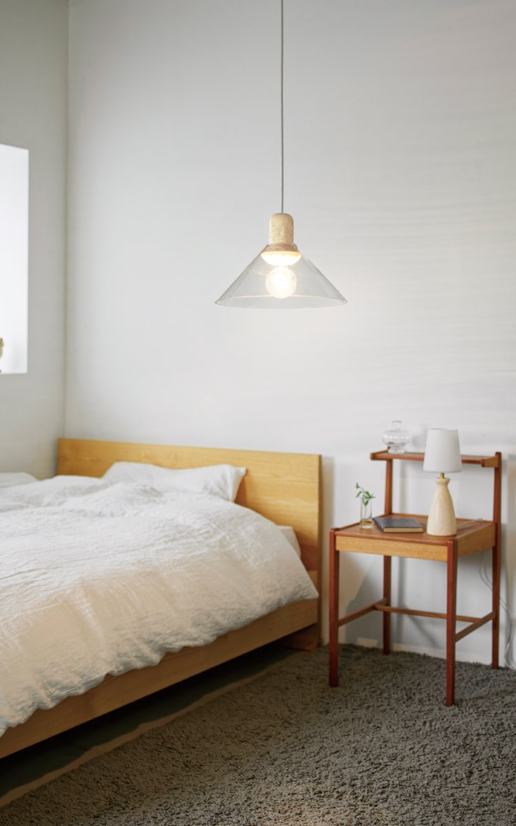 ガラス×大理石 ブラウン インターフォルム製ペンダントライト LT-4575BN IF-1230E-BR