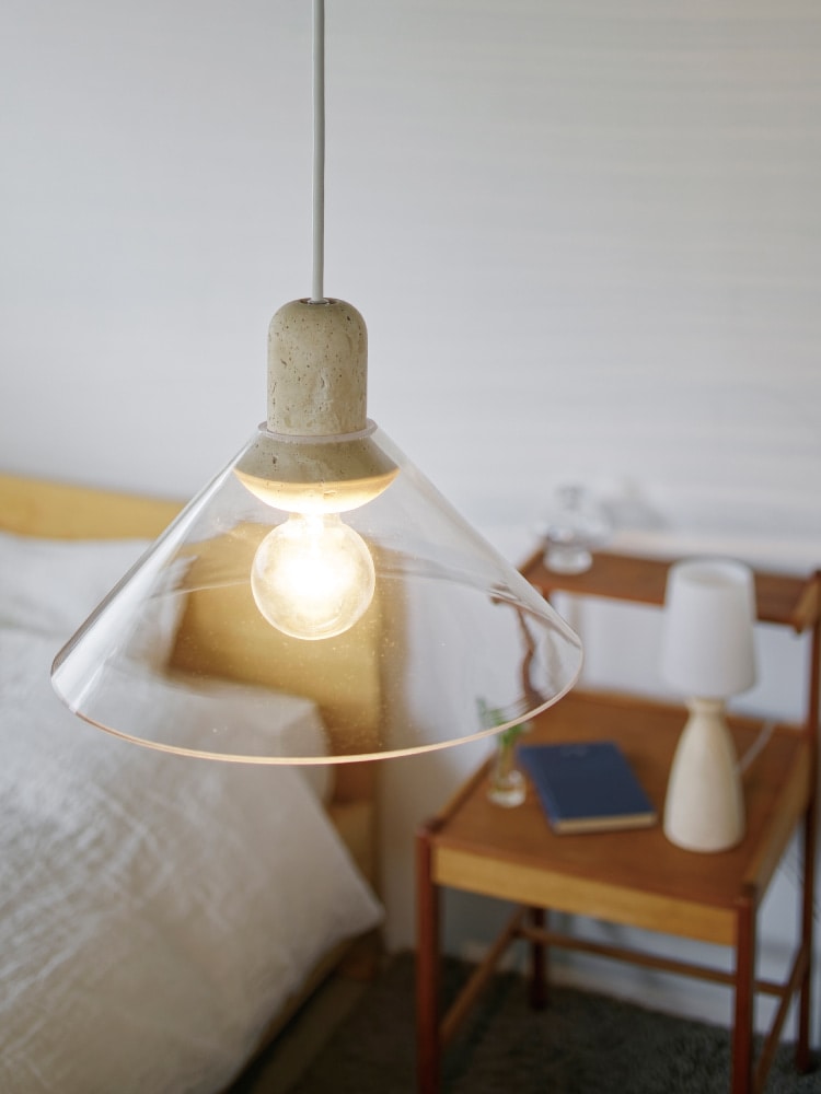 ガラス×大理石 ブラウン インターフォルム製ペンダントライト LT-4575BN IF-1230E-BR