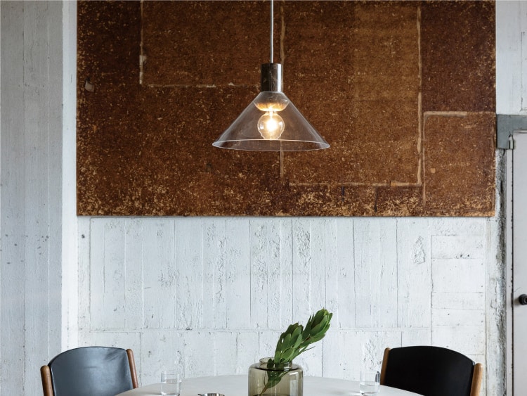 ガラス×大理石 ブラウン インターフォルム製ペンダントライト LT-4575BN IF-1230E-BR