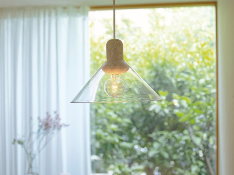 ガラス×大理石 ブラウン インターフォルム製ペンダントライト LT-4575BN IF-1230E-BR