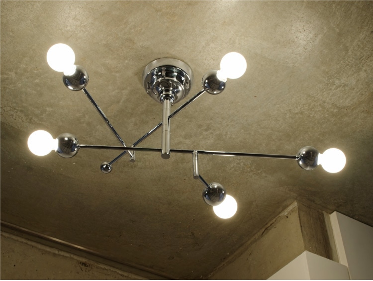 クローム 5灯 インターフォルム製シーリングライト LT-4496 IF-1170E-SV