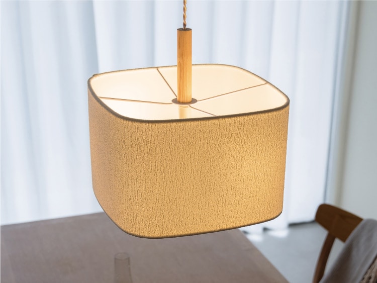 ホワイト 布 インターフォルム製ペンダントライト LT-4572 IF-1210E-WH