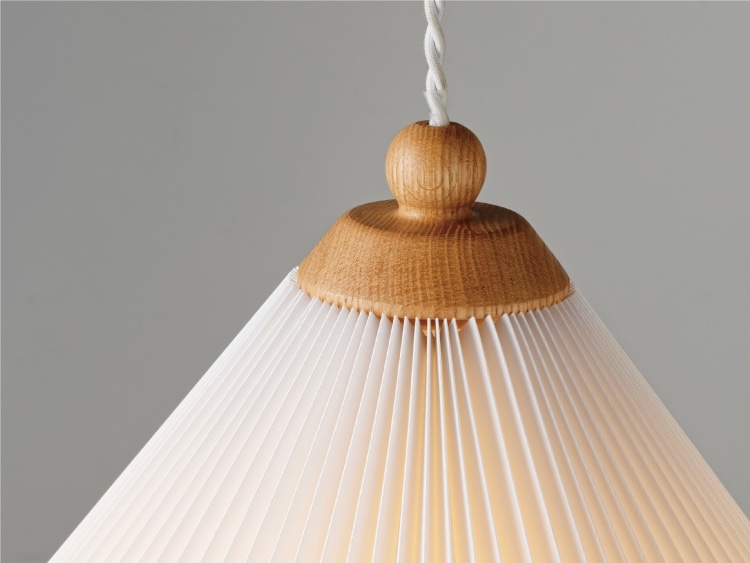 ホワイト 布プリーツ インターフォルム製ペンダントライト LT-4578 IF-1220E-WH