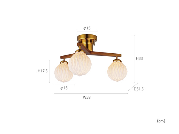 ホワイト 3灯 インターフォルム製シーリングライト LT-4189WH IF-0650E-WH INTERFORM Marion S01 機能説明画像-02