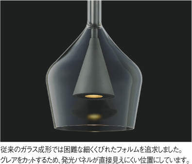 ガラス グレーメタリック コイズミ製ペンダントライト AP45326L KO-0090W-BK