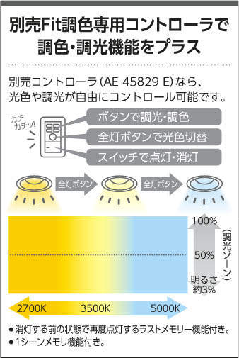 マットブラック コイズミ製ペンダントライトAP51083 KO-0030W-BK KOIZUMI C15-030 F01 機能説明画像02