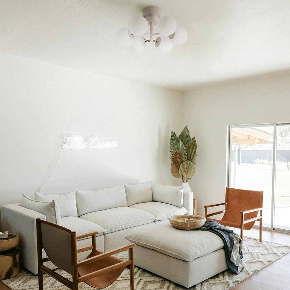 ブラック×アンバー 6灯 メルクロス製シーリングライト 003367(BK/AM) MR-0172E-AM