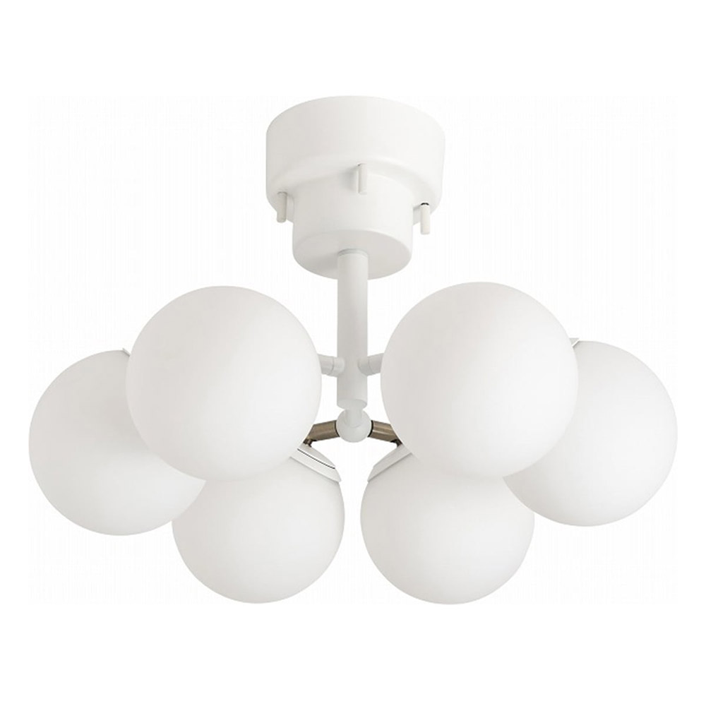 ブラック×アンバー 6灯 メルクロス製シーリングライト 003367(BK/AM) MR-0172E-AM