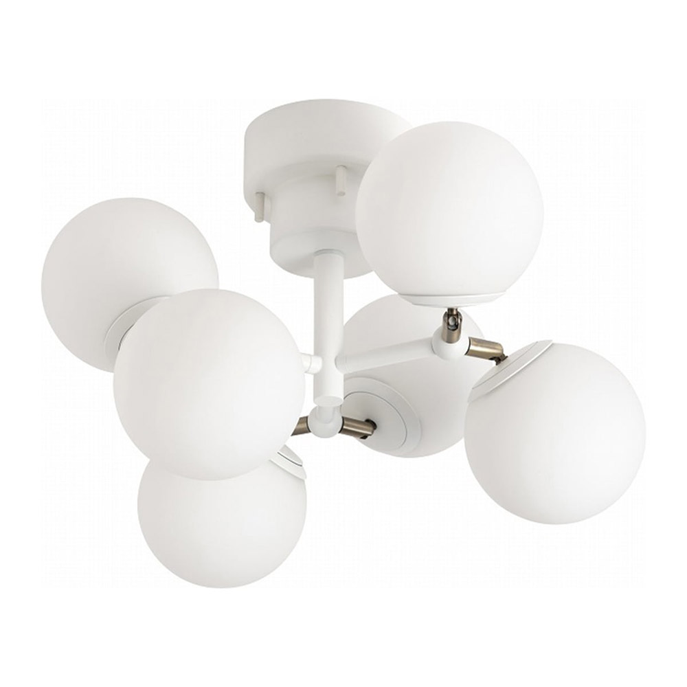 ブラック×アンバー 6灯 メルクロス製シーリングライト 003367(BK/AM) MR-0172E-AM