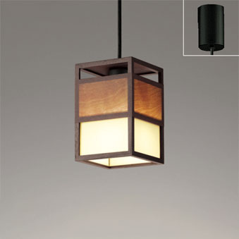 エボニーブラウン 木材×強化和紙 オーデリック製ペンダントライト OP252027LR OD-1550E-BR