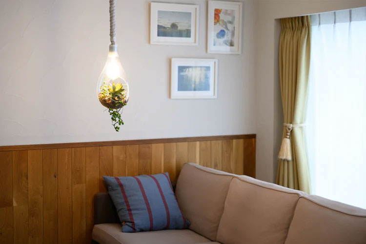 ハンギングテラリウム フェイクグリーン スワン電器製ペンダントライト APE-020FGJ/L SW-0104E-CL